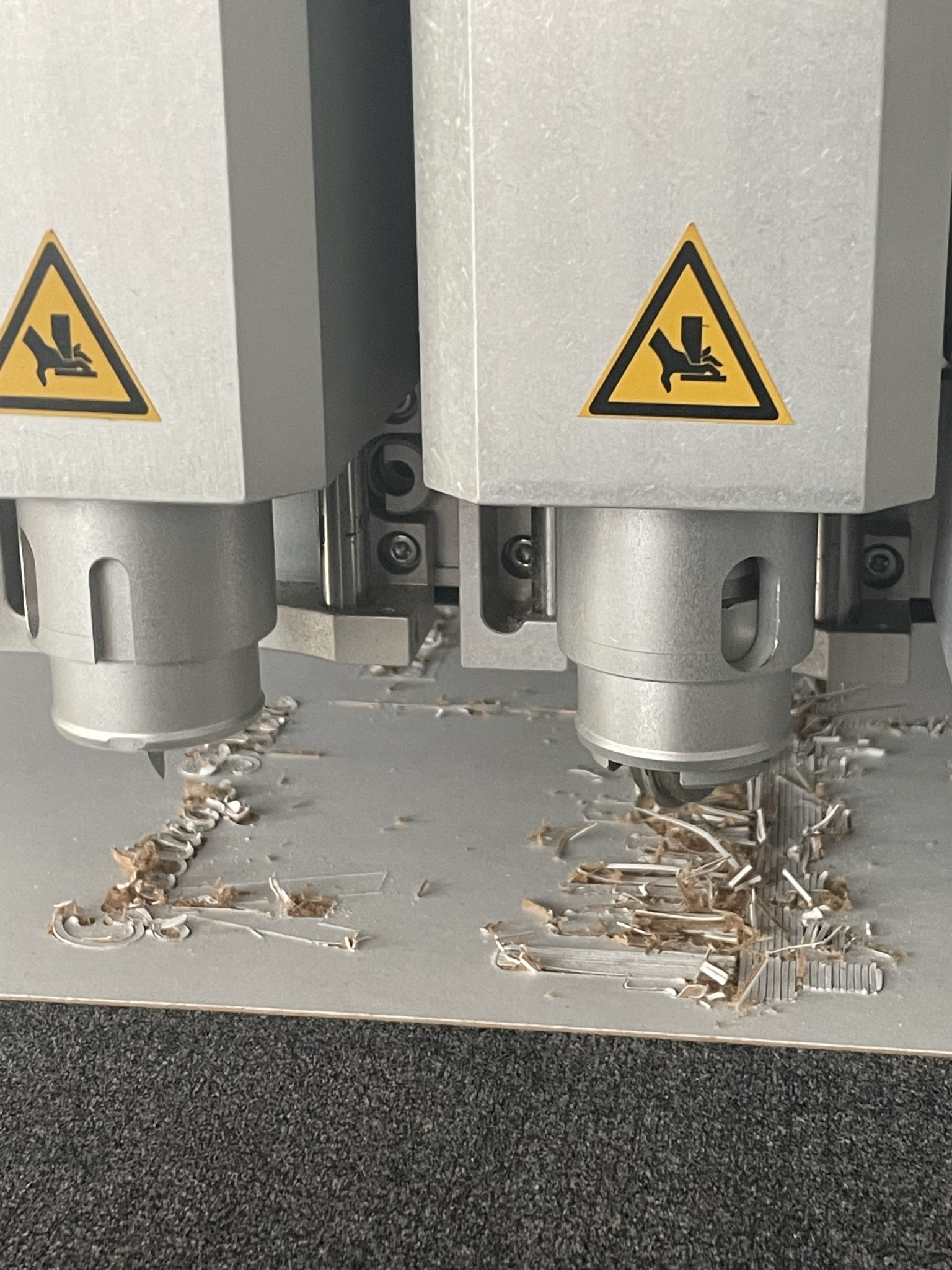 Getting the right cut height which wouldn't destroying any integrity
       of the postcard design was a layered task